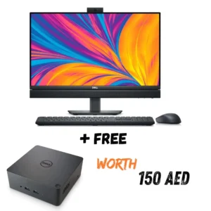 Dell Optiplex 7440 All-in-One PC 23.8" FHD + Dell Thunderbolt Dock TB16 Bundle – Intel i5, 8GB RAM, 256GB SSD, Windows 10 Pro
