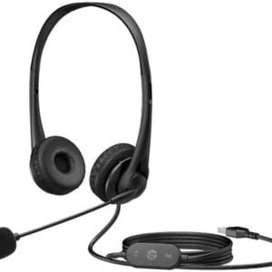 HP G2 Stereo Wired USB Headset with Noise-Cancelling Mic and in-Line Volume Control